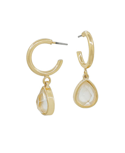 Gold Teardrop Dangle Earrings