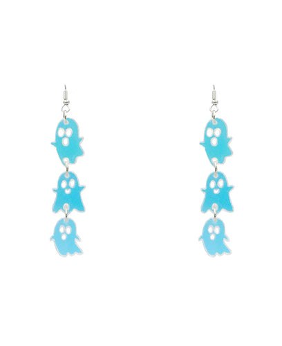 Tiered Clear Ghost Earrings