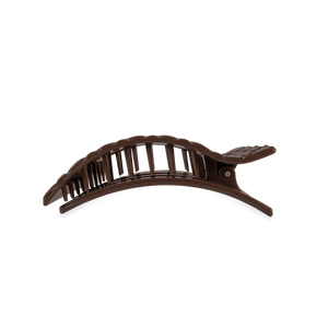 Medium Teleties Quilted Flat Rectangle Hair Clip - Truly Taupe