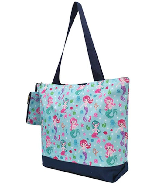 Mermaid Zippered Tote Bag