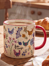 Load image into Gallery viewer, Natural Life Bungalow Mug - Free Range Chickens