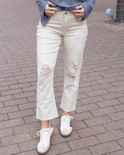 Load image into Gallery viewer, Grace &amp; Lace Mel&#39;s Fave Straight Leg Cropped Color Denim - Distressed Natural