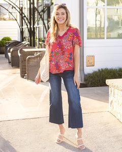 Grace & Lace Mixed Print Floral Top - Mixed Floral