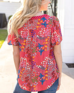 Grace & Lace Mixed Print Floral Top - Mixed Floral