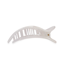 Load image into Gallery viewer, Medium Teleties Flat Round Hair Clip - Mother of Pearl Heart