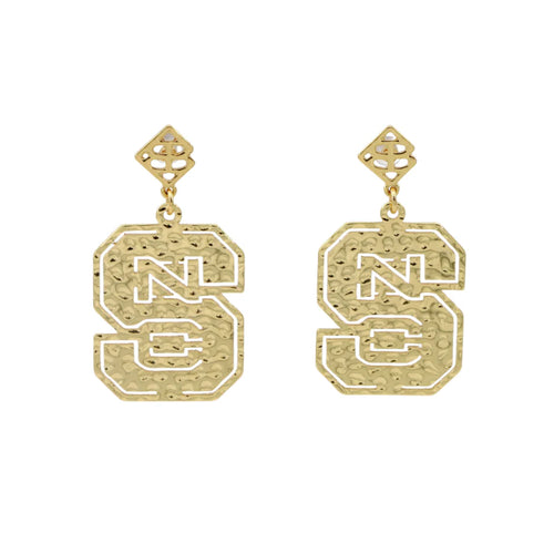 NC State Gold Logo Earrings