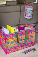 Natural Life Carryall Tote - Folk Floral Border