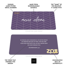 Load image into Gallery viewer, ZOX Interactive Bible Verse Bracelets - Never Alone