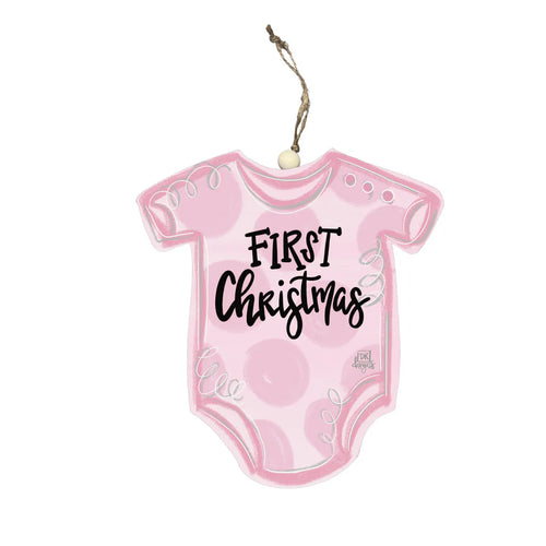 DK Designs Ornament - Pink Baby's First Christmas