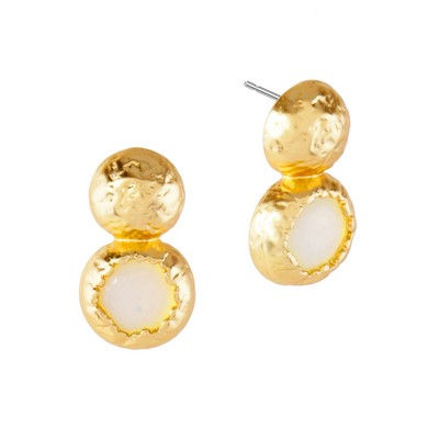 Meghan Browne Ona Earring - Gold Clear