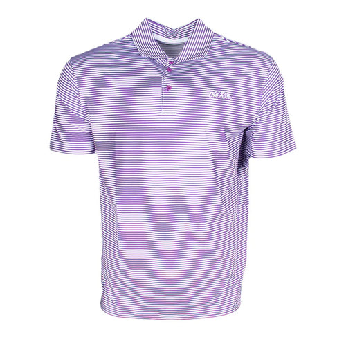 Old Row Striped Polo - Lavender
