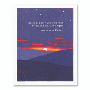 "...My Sun By Day, And My Star By Night" Anniversary Card