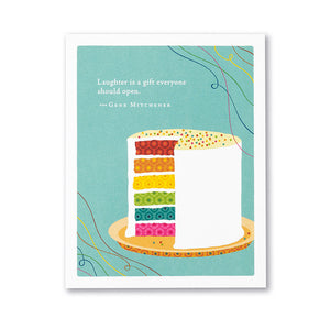 "Laughter Is A Gift Everyone Should Open" Birthday Card