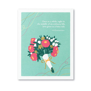 "...Love Gives Us A Fairy Tale" Wedding Card