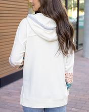 Load image into Gallery viewer, Grace &amp; Lace Patchwork Hoodie - Ivory