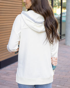 Grace & Lace Patchwork Hoodie - Ivory