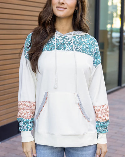 Grace & Lace Patchwork Hoodie - Ivory