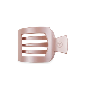 Medium Teleties Flat Square Hair Clip - Pearly Pink