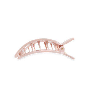 Medium Teleties Flat Square Hair Clip - Pearly Pink