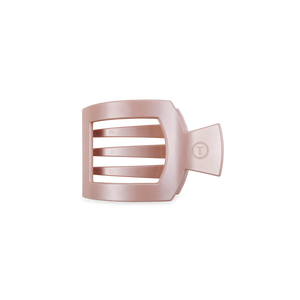 Small Teleties Flat Square Hair Clip - Pearly Pink