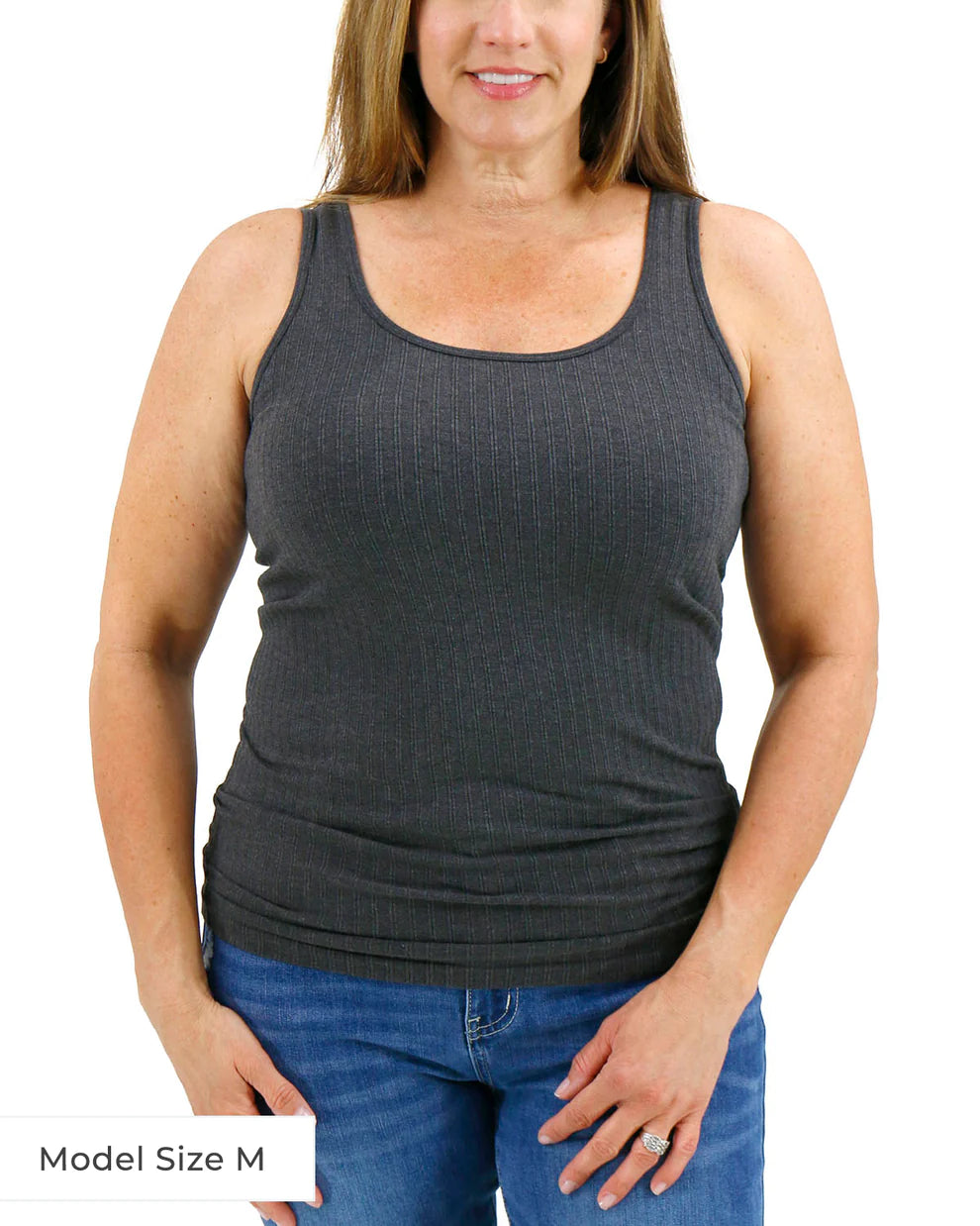 Grace and Lace One Size Perfect Fit Seamless Ribbed Tank - Denim