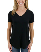 Load image into Gallery viewer, Perfect V Neck Tee - Black {by Grace &amp; Lace}
