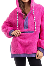 Load image into Gallery viewer, Sherpa Fleece Pullover - Hot Pink