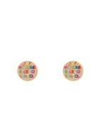 Back to School Wooden Stud Earrings