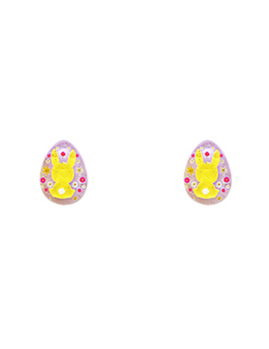 Easter Egg Stud Earrings - Purple