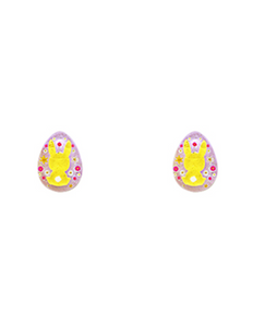 Easter Egg Stud Earrings - Purple