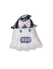 Load image into Gallery viewer, Pearl Bow Ghost Tidbit Plates