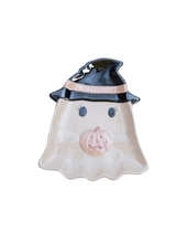 Load image into Gallery viewer, Pearl Bow Ghost Tidbit Plates
