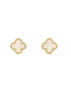 Simple Gold Clover Stud Earrings *3 Sizes*