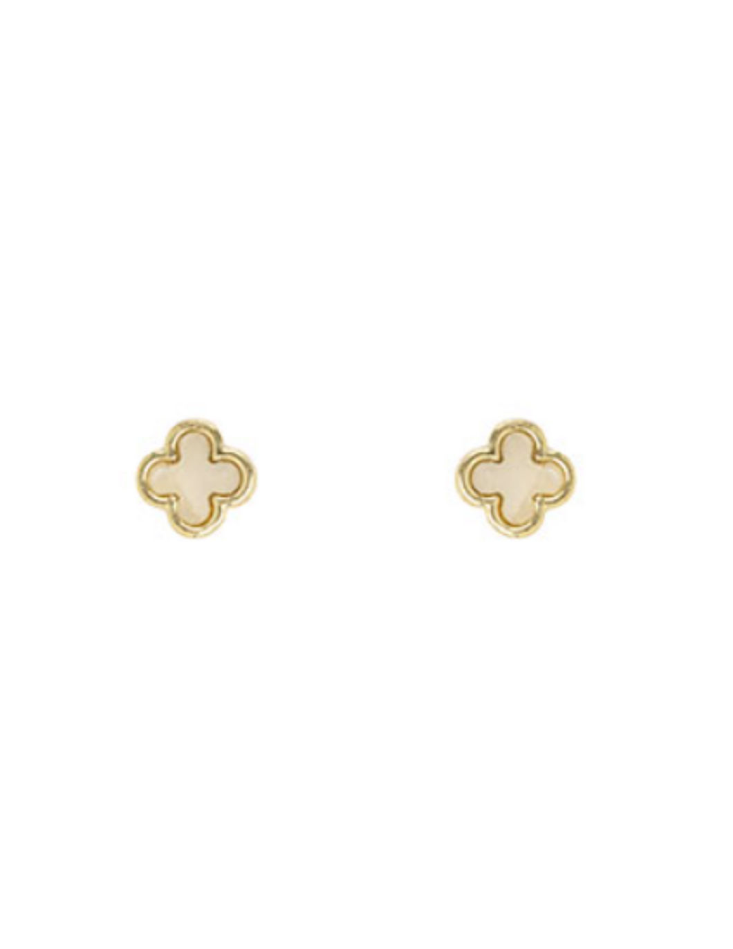 Simple Gold Clover Stud Earrings *3 Sizes*