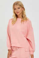 Risen Jeans - Oversized Step Hem Shirt - Blush