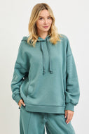Risen Jeans - Oversized Hoodie Sweatshirt - Forest