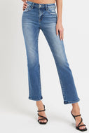 Risen Jeans - Mid Rise Straight Jeans - Dark Wash