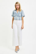 Risen Jeans - White Tummy Control High Rise Crop