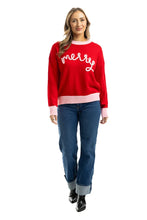 Load image into Gallery viewer, Merry Embroidered Christmas Sweater