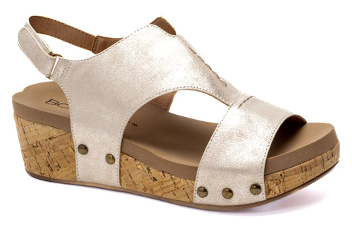 Corky's Refreshing Wedge - Washed Gold Metallic