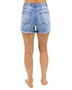 Grace & Lace Mid-Wash Girlfriend Relaxed Fit Shorts