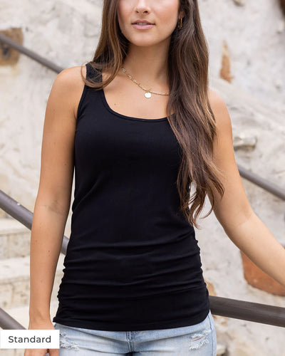 Grace & Lace Standard Reversible Easy Perfect Fit Tank - Black
