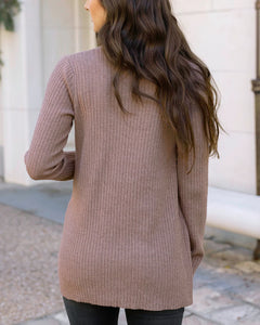 Grace & Lace Ribbed Knit Cardigan - Latte