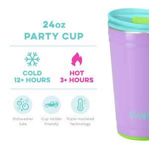 White 24oz Insulated Party Cup - Swig Life