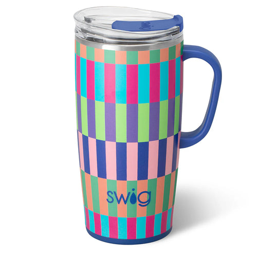 Swig Brite Stripe Travel Mug (22oz)