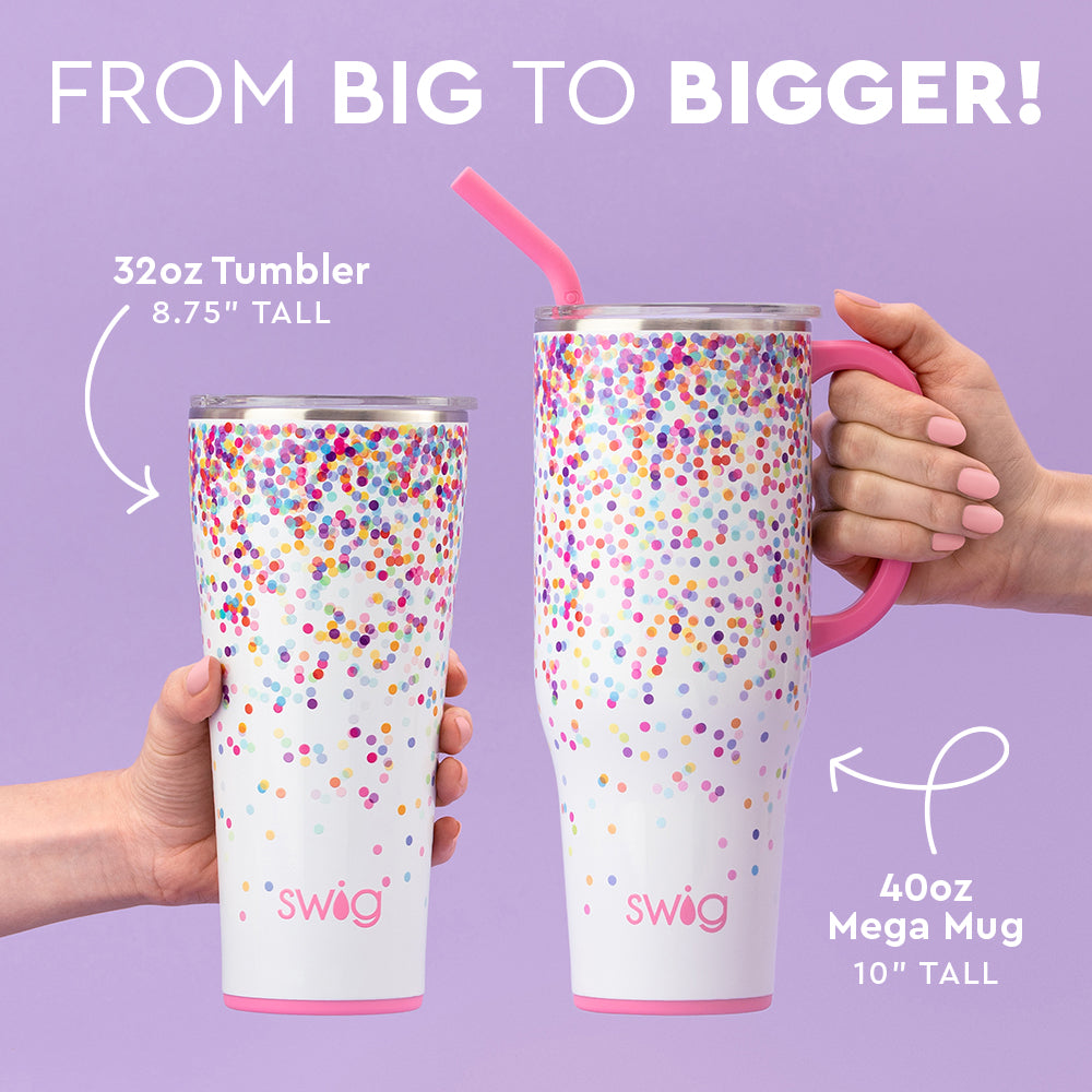 Swig - Hey Boo & Pink Glitter Reusable Straw Set (Tall)