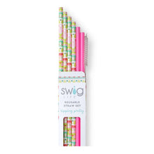 Load image into Gallery viewer, Swig Reusable Straw Set - Cookie Jar + Pink