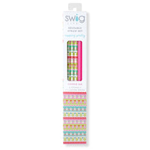 Load image into Gallery viewer, Swig Reusable Straw Set - Cookie Jar + Pink