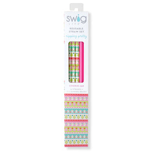 Swig Reusable Straw Set - Cookie Jar + Pink