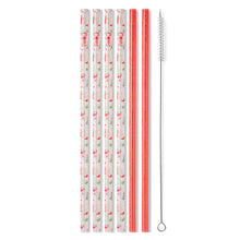 Load image into Gallery viewer, Swig Reusable Straw Set - Howdy Holidays + Red Glitter